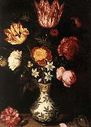 Ambrosius Bosschaert Still Life with Flowers in a Wan-Li vase. oil painting on canvas